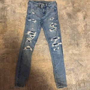 American Eagle ripped jeans but they are covered!